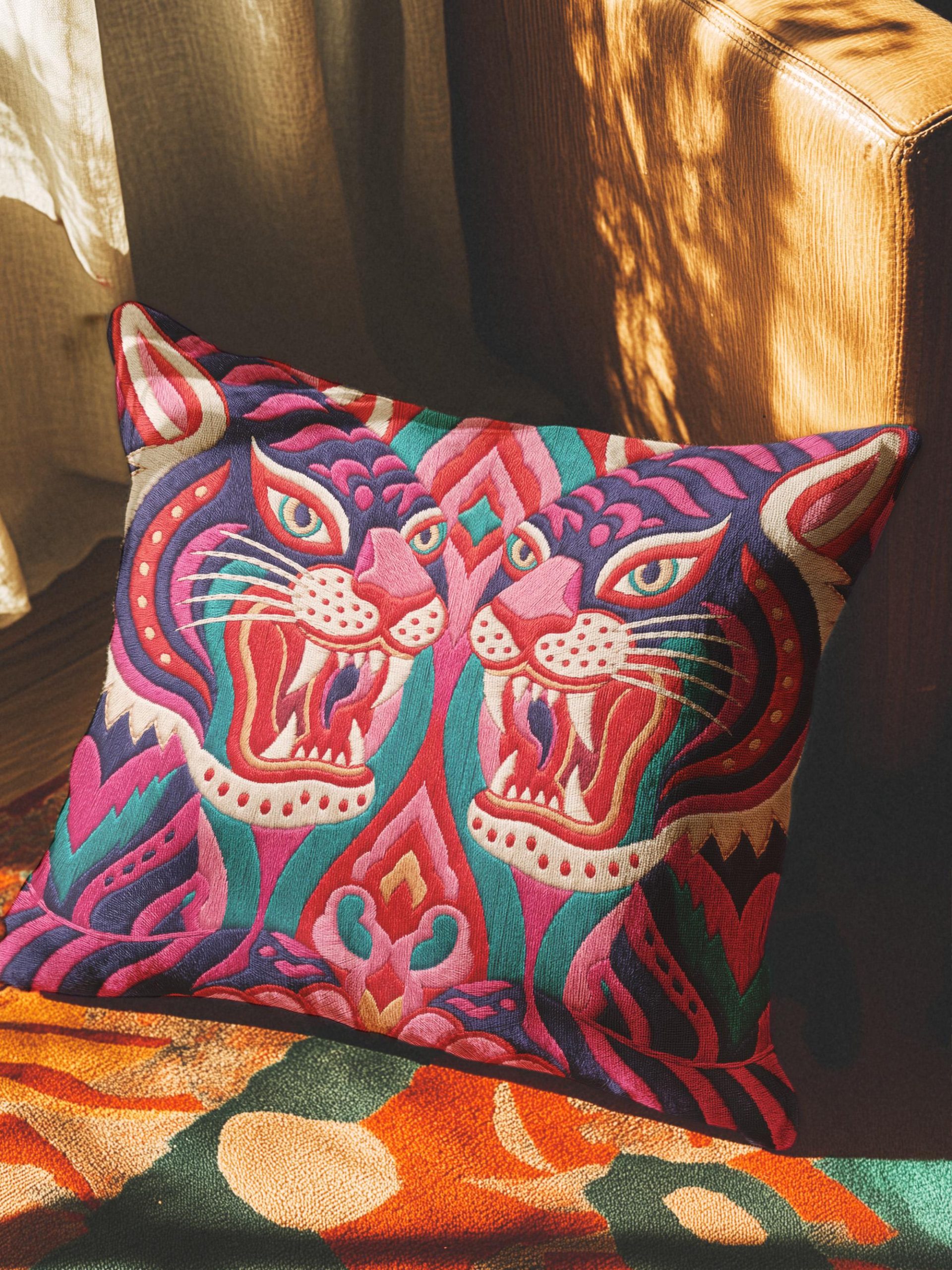 Embroidered Tiger Pillowcase - Image 3
