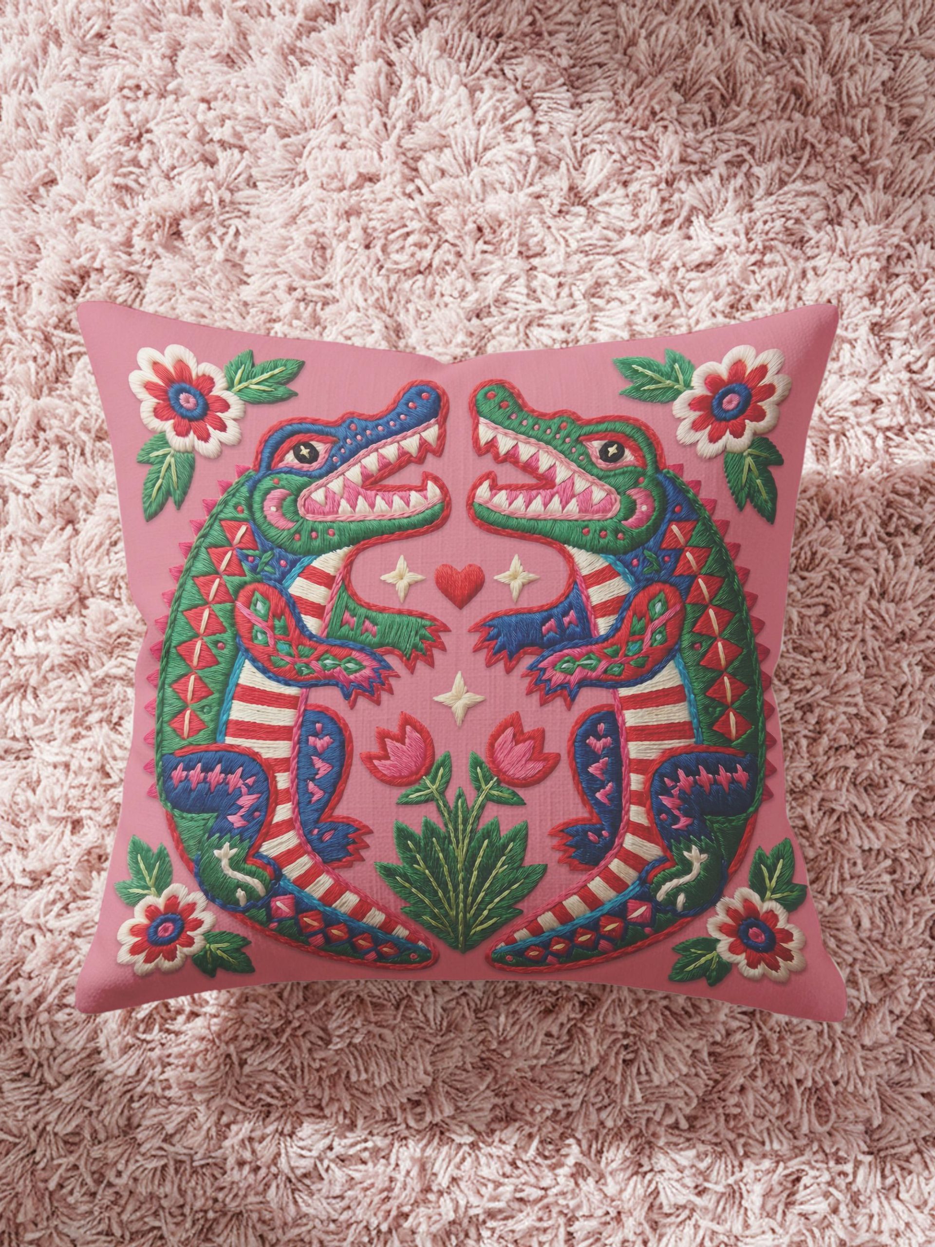 Ultimate Crocodile Pattern Cushion and Pillowcase - Image 7