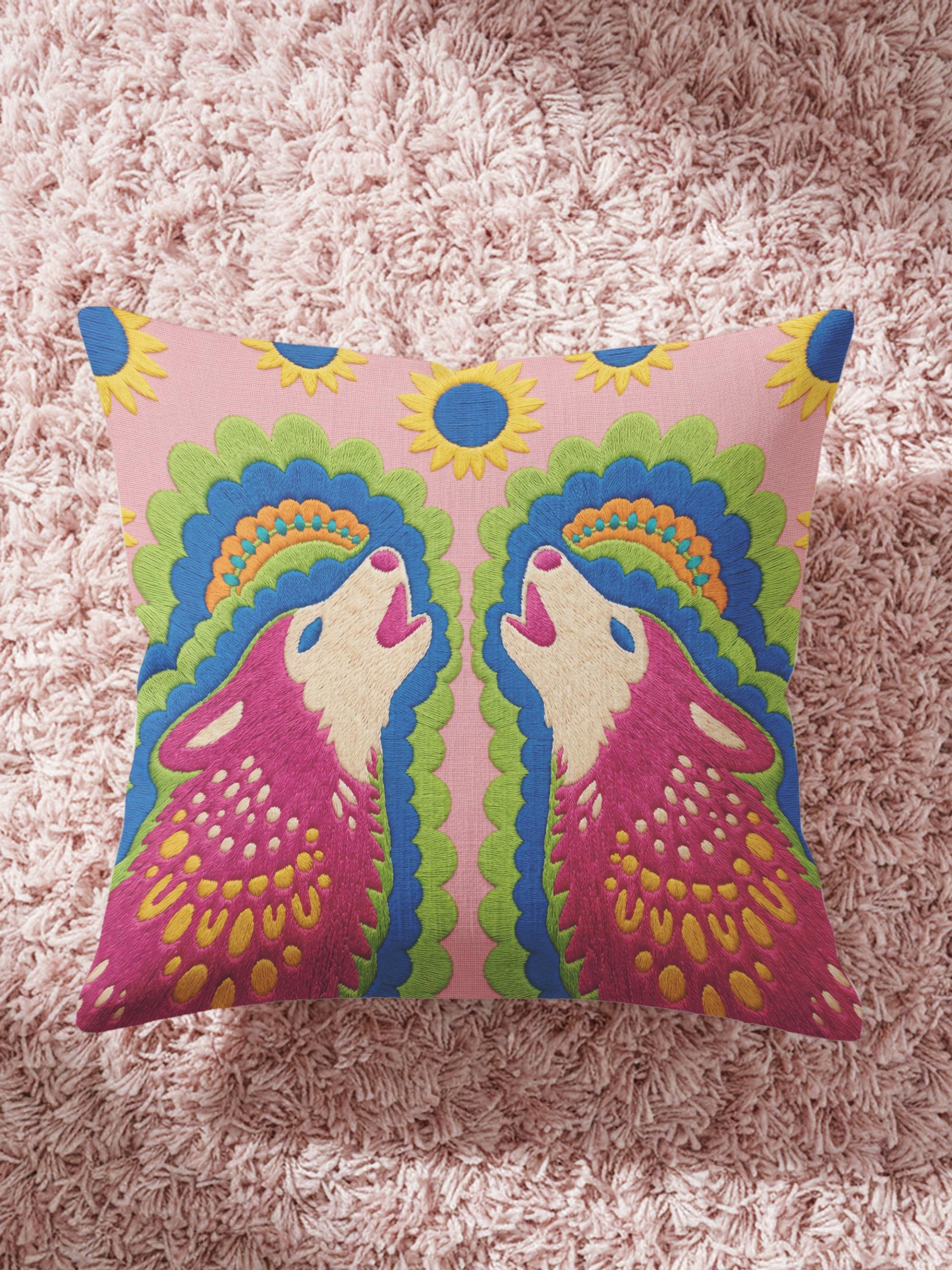 Maximalism Howling Wolf Hug Pillowcase - Image 3