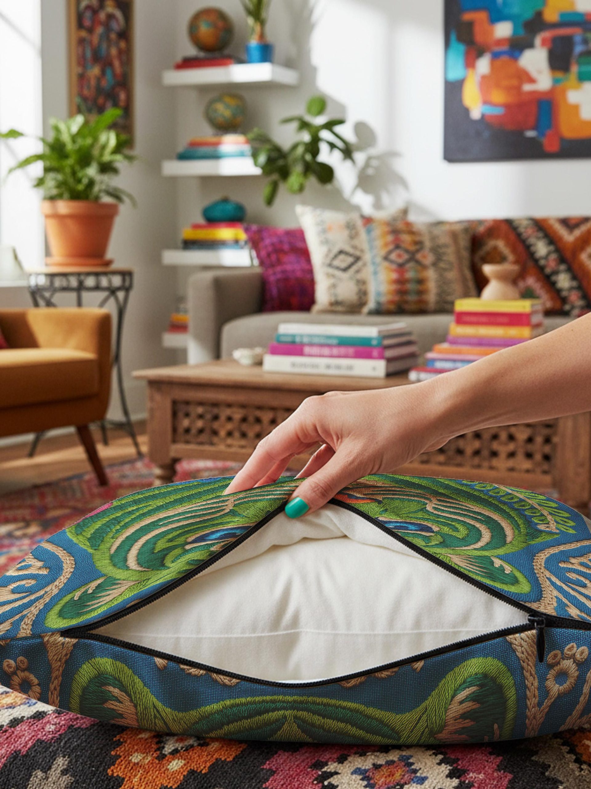 Embroidered Jungle Tiger Pillowcase Cushion - Image 4