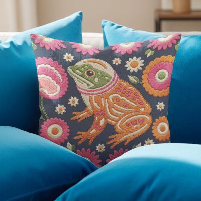 Colorful Space Frog Pillowcase