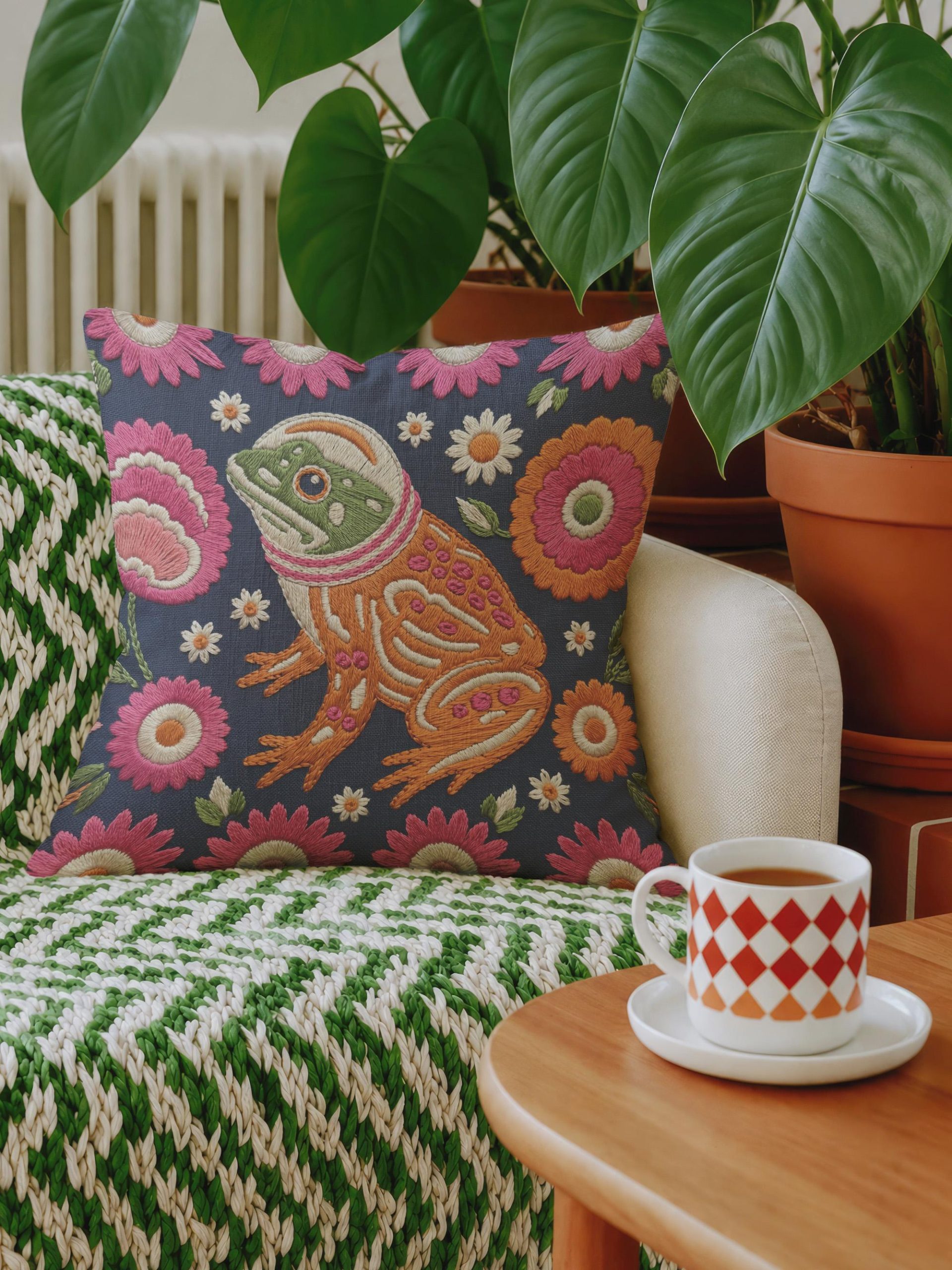 Colorful Space Frog Pillowcase - Image 3