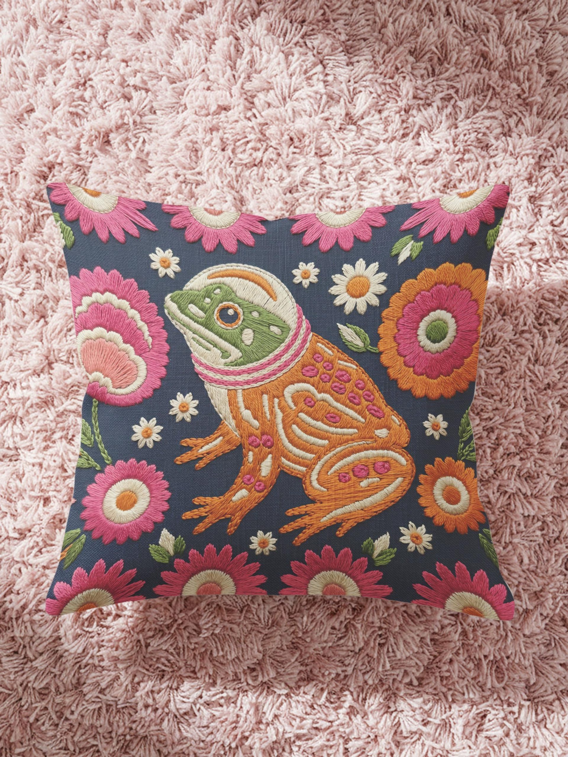 Colorful Space Frog Pillowcase - Image 4
