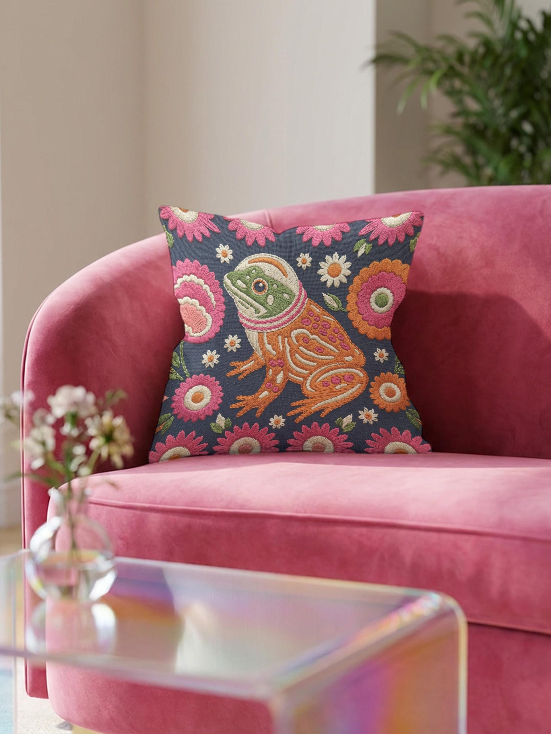 Colorful Space Frog Pillowcase - Image 5