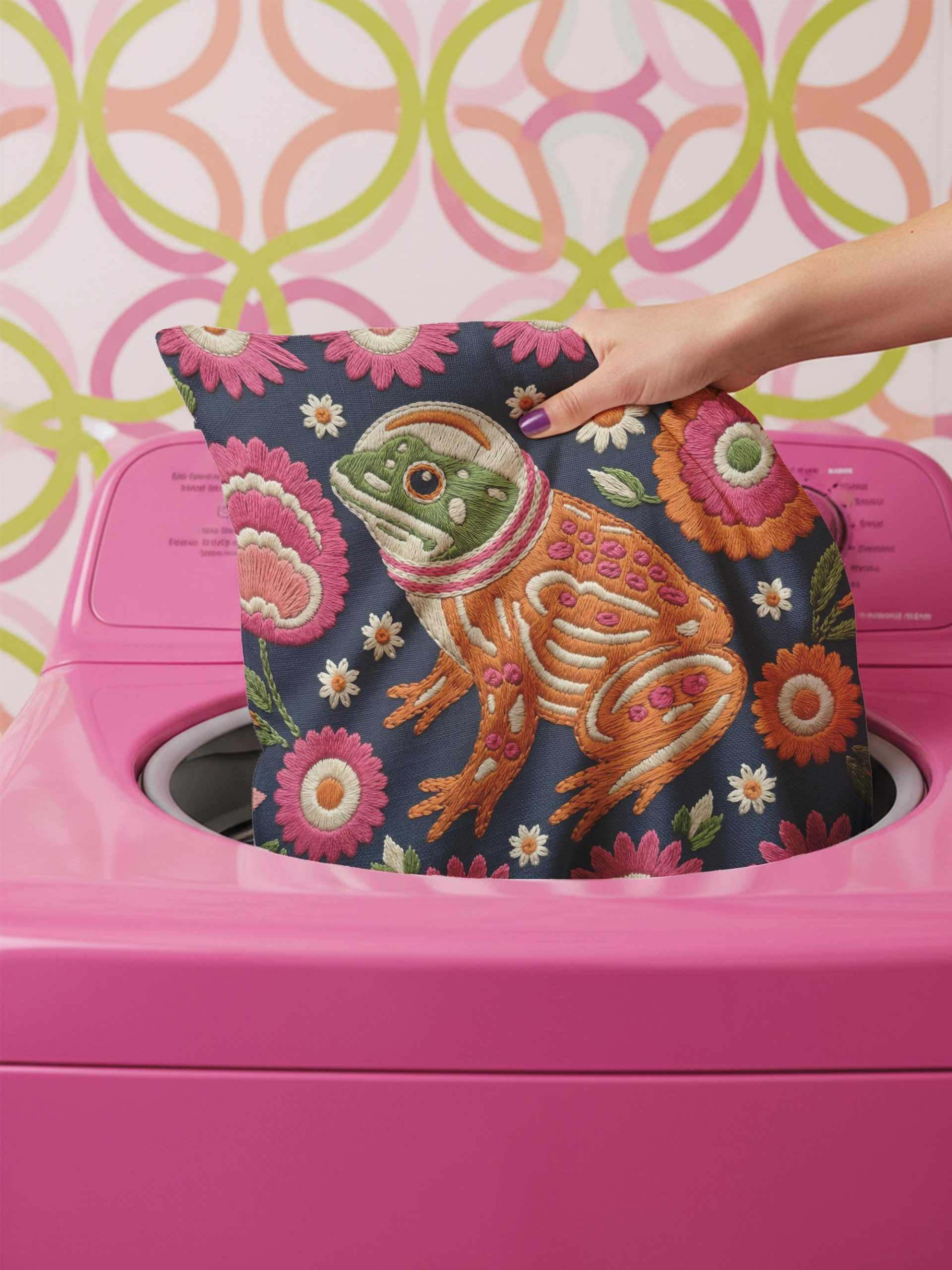 Colorful Space Frog Pillowcase - Image 6