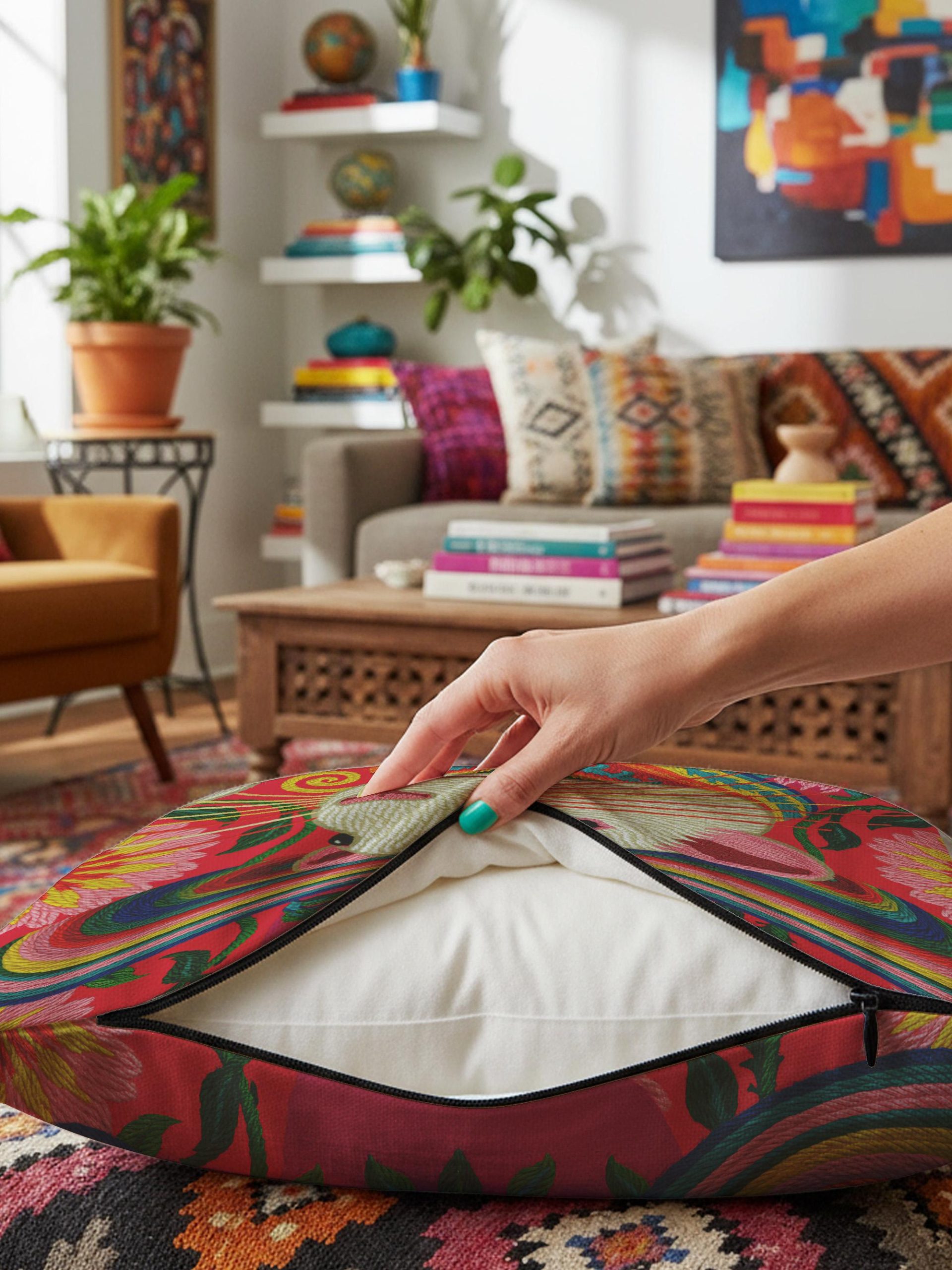 Maximalism Rainbow Animal Cushions - Image 5