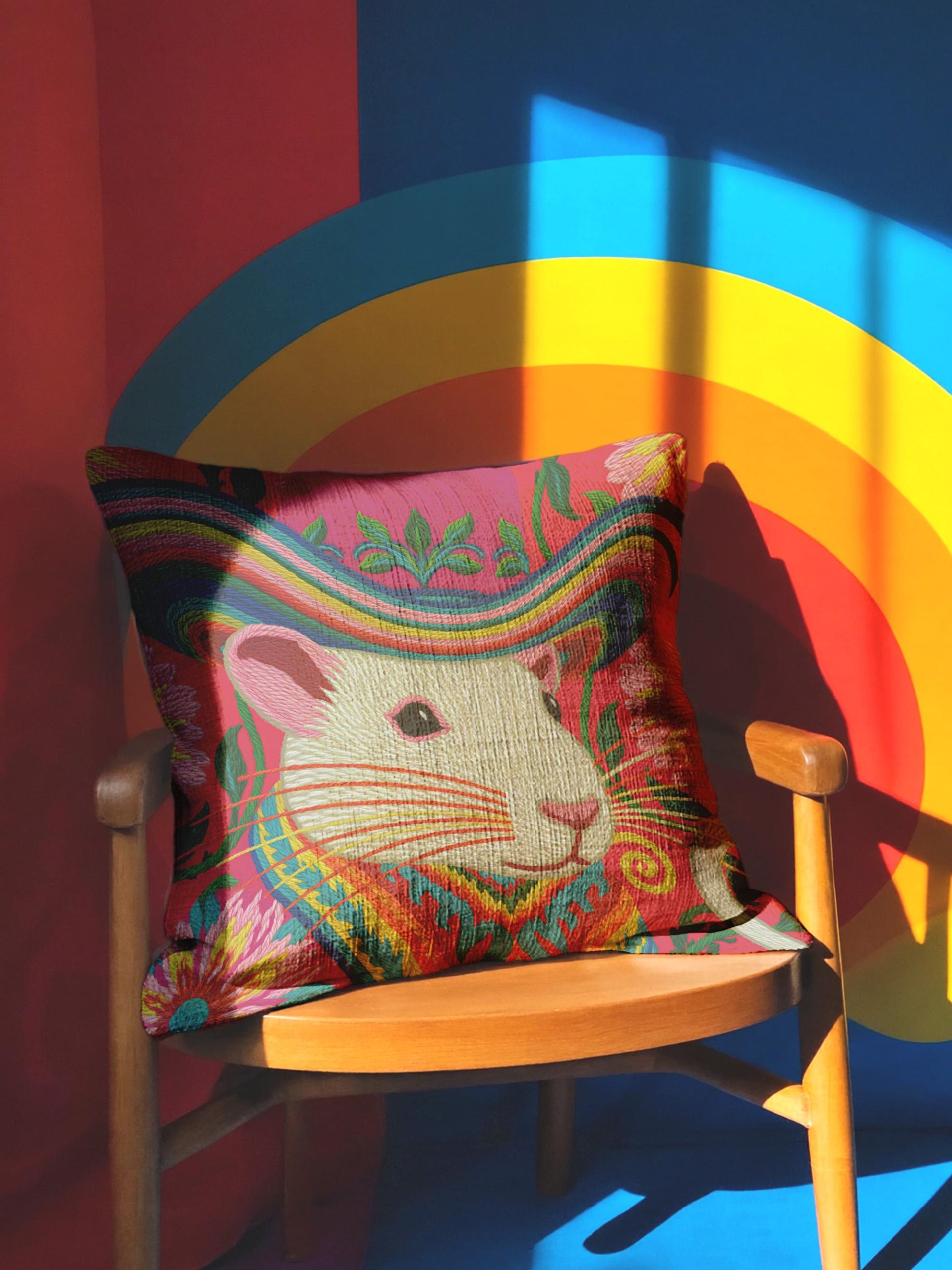 Maximalism Rainbow Animal Cushions - Image 2